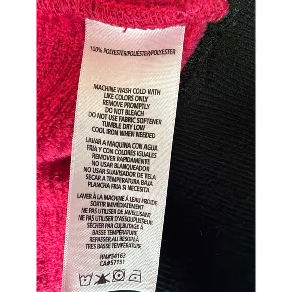Calvin Klein Performance Full Zip Jacket Women’s Large  Pink Black Knit Sweater - Picture 9 of 9